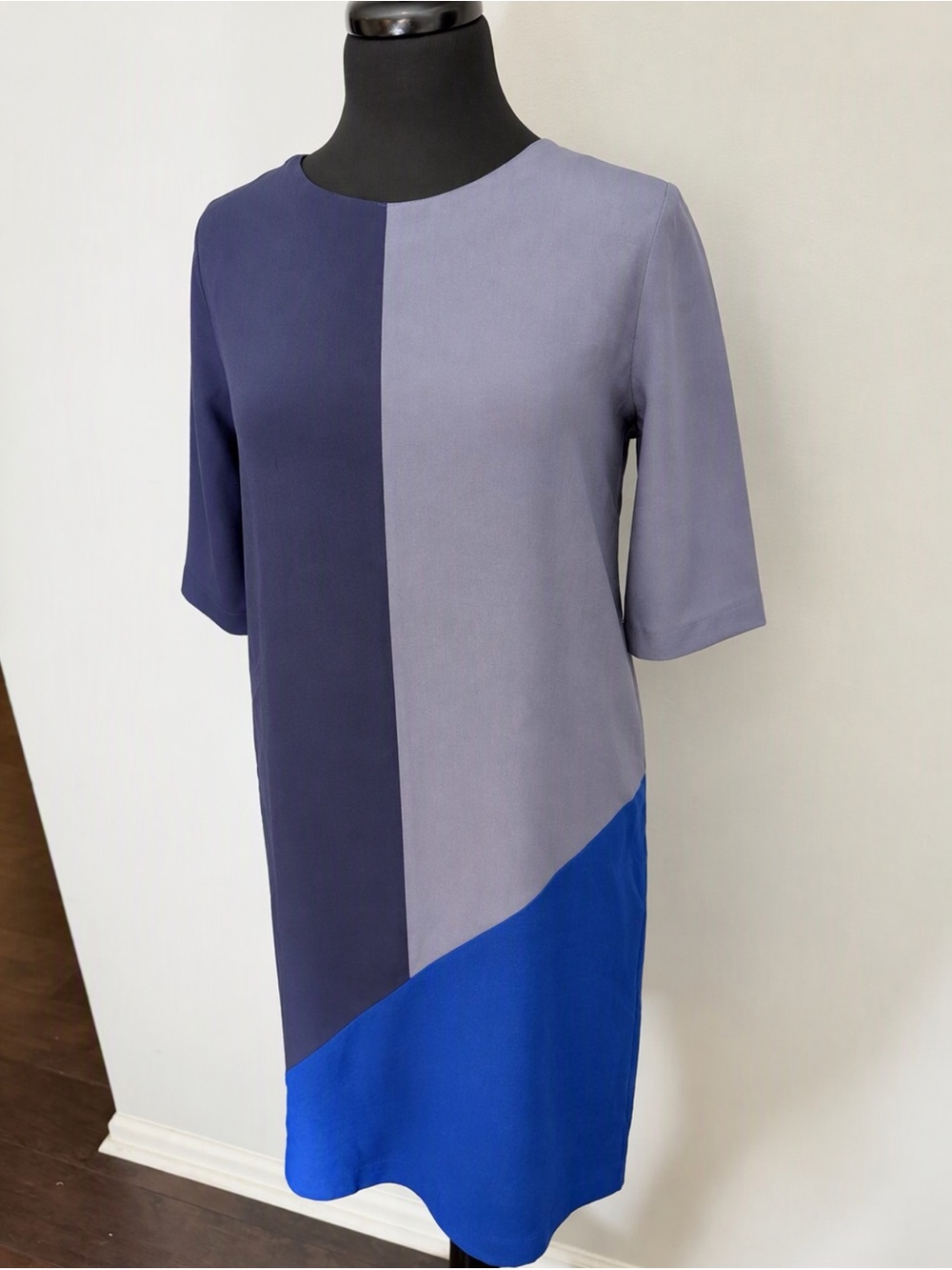 NWT New Anthropologie Colorblocked Silk Dress By Seen Worn Kept Size 6